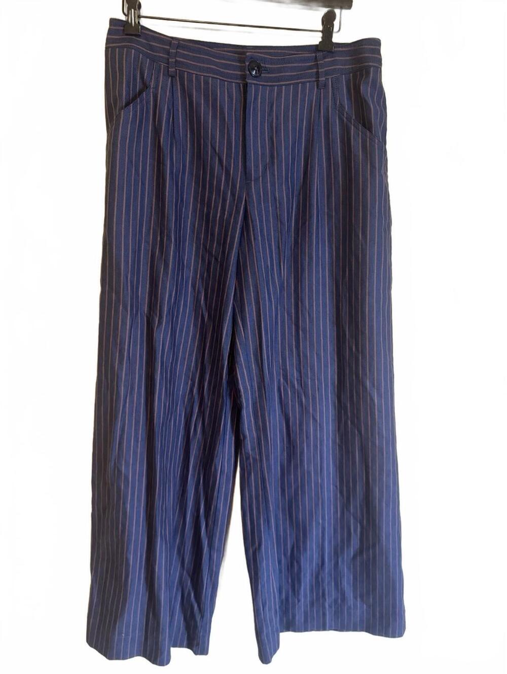 Sz 10 Pinstripe Blended Wide Leg Sailor Pant Anthropologie